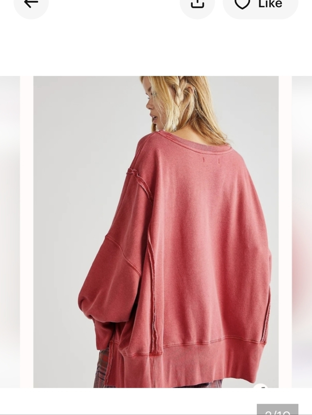 Free People Movement Sun Seeker Sweat Sweatshirt SZ.L PINK - Picture 2 of 7